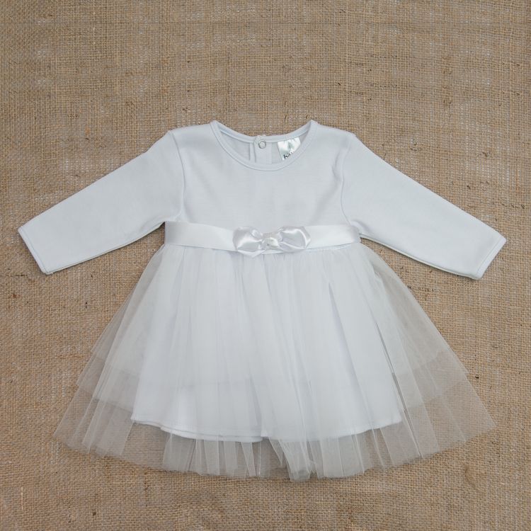 Дитяча сукня Ніжність - 2 для дівчинки інтерлок + фатин біла