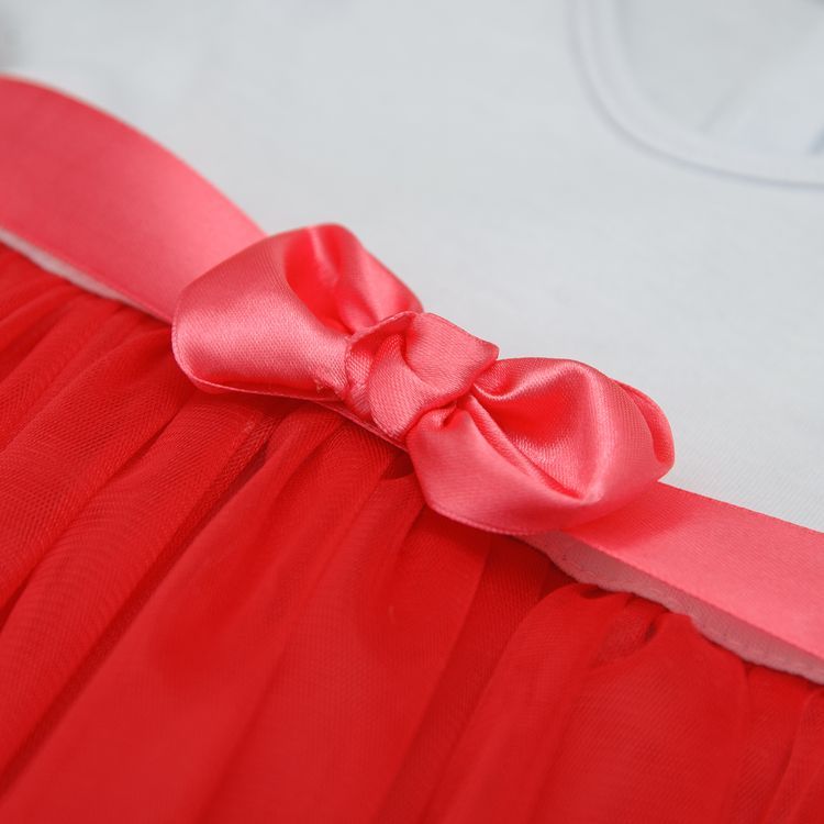 Детское платье Ніжність - 2 для девочки интерлок + фатин красное