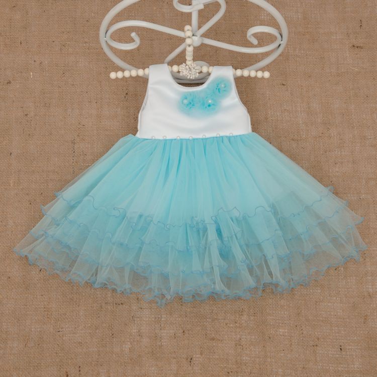 Нарядное платье Наталі для девочки голубое