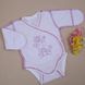 Комплект одягу для недоношених дітей з маленькою вагою Жирафчик фіолетовий