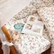 Сатиновый спальный набор в кроватку для новорожденного Троянда, без балдахина