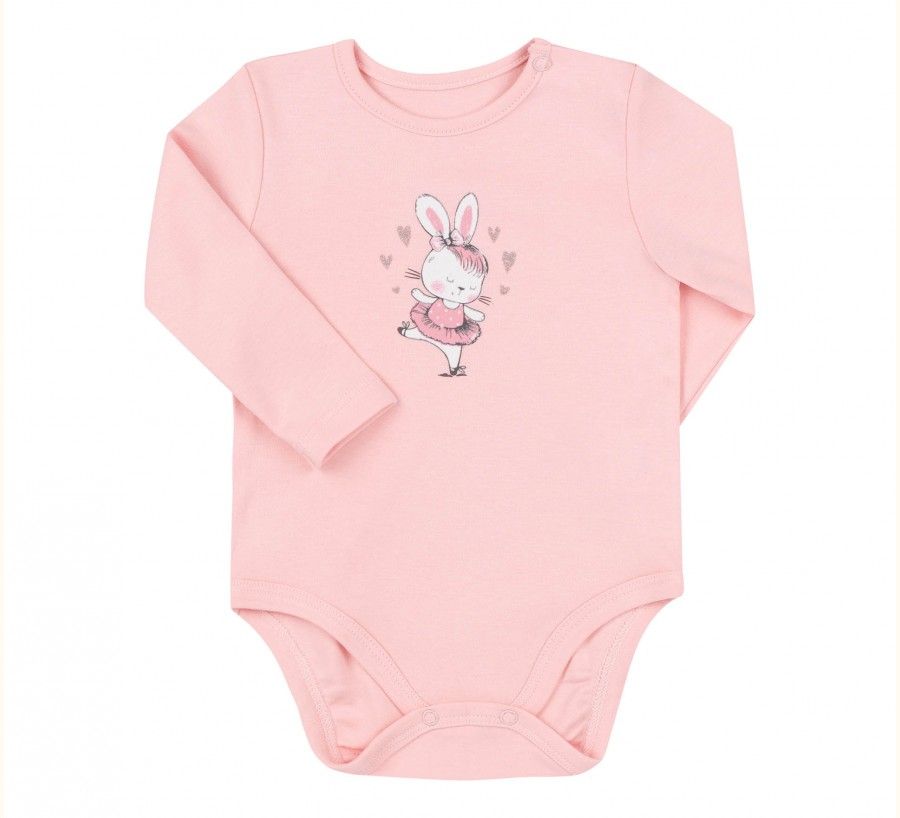 Фото Комплект Любимая Зайка для новорожденной розовый интерлок, купить по лучшей цене 1 099 грн