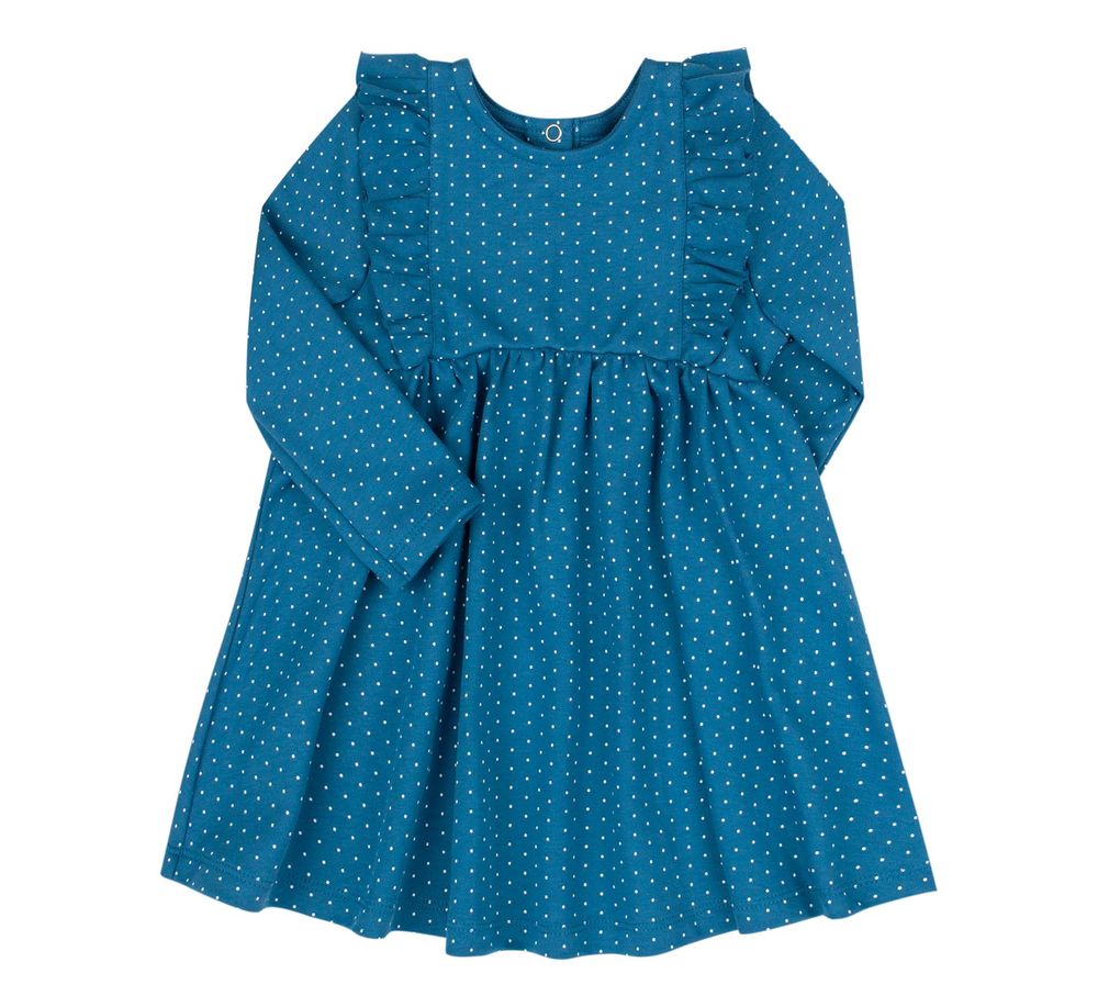 Дитяче плаття Рюш для дівчинки бірюзовий інтерлок