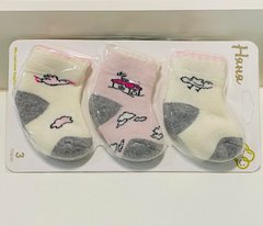 Шкарпетки махрові Будиночок для дівчинки, Дівчинка, 0-3 місяці