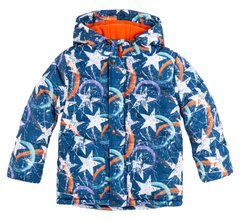 Дитяча утеплена курточка для хлопчика КТ231 Зірочки, Синій, 92, Плащівка, Куртка