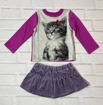 Дитячий комплект Кошечка спідниця + футболка для дівчинки