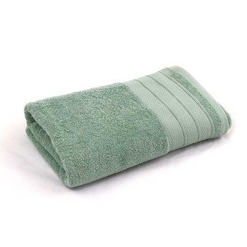 Махрові гладкокрашені рушник щільністю 500 г / м2 зелене 70х140 см