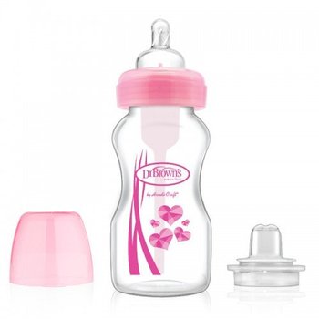 Бутылочка-поильник с широким горлышком, со сменным носиком и соской 3-го уровня, 270 мл, цвет розовый, 1 шт. в упаковке, Розовый, 270 мл, Бутылочка - поильник 2 в 1