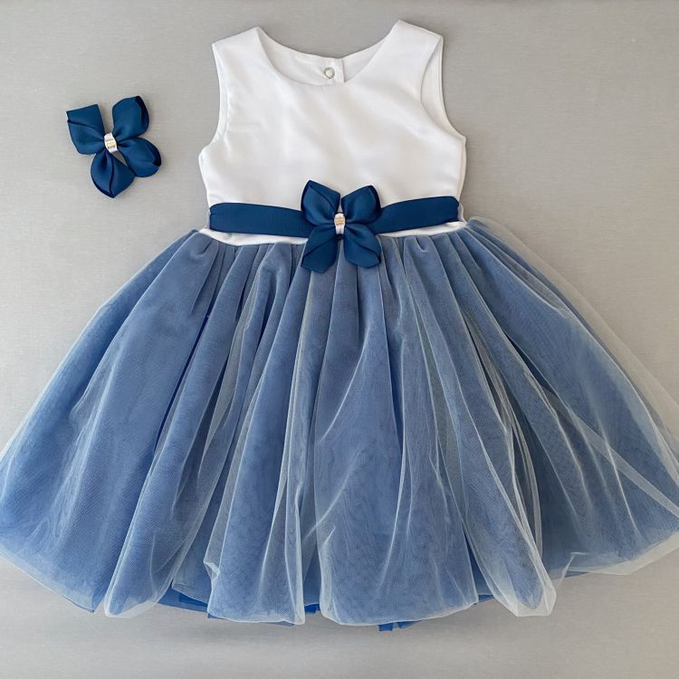 Детское платье + заколка Чарівниця для девочки синее
