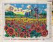 Набір для вишивання хрестом 77х59 Поле соняшників, Квіти, натюрморти, Природа, краєвиди