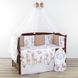 Великий дитячий спальний комплект в ліжечко для новонароджених (120х60) Оленя плюш з 11 елементів.