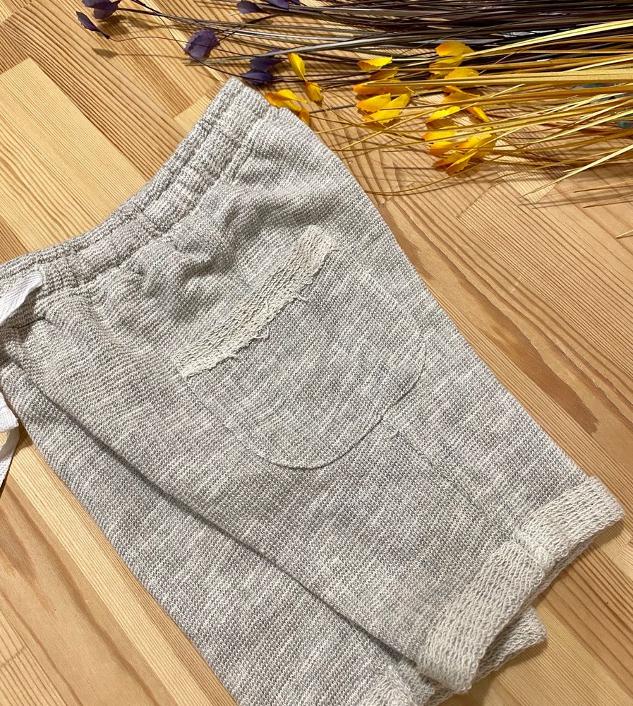 Детские шорты Натюрель светло - серый меланж, 92, Трикотаж