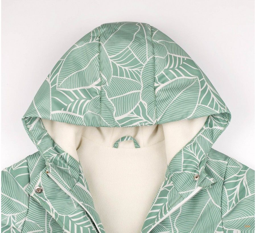 Демісезонна куртка Лісовий Мікс м'ятний для дівчинки, 128, Плащівка