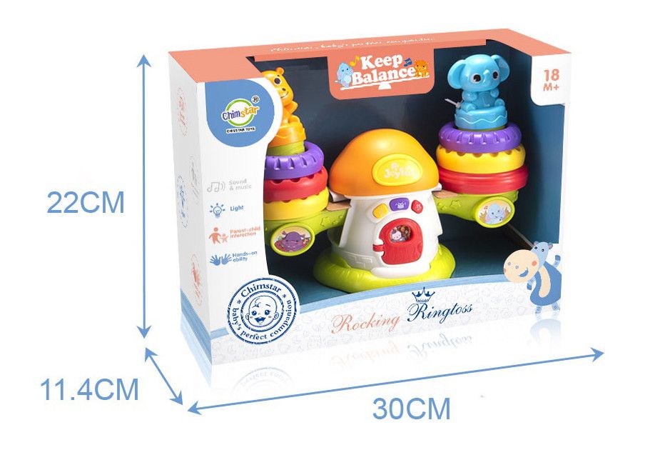 Фото, купити Музична іграшка балансир-пірамідка зі світлом та звуком, ціна 613 грн
