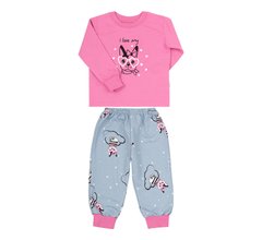 Детская байковая пижама для девочки Дюймовочка розовая, Розовый, 92, Фланель, байка
