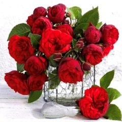 Алмазная мозаика на подрамнике Red roses