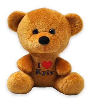 Мягкая игрушка Медвежонок «I LOVE KYIV» 15 см, Коричневый, Мягкие игрушки МЕДВЕДИ, до 60 см