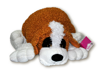 Мягкая игрушка собака Сенбернар кудряшка, Коричневый, Мягкие игрушки СОБАКИ, до 60 см