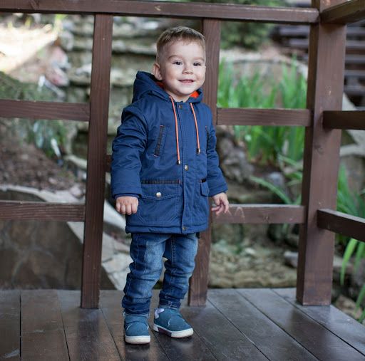 Осіння куртка для малюків Модник синя приблизно на 6-9 місяців