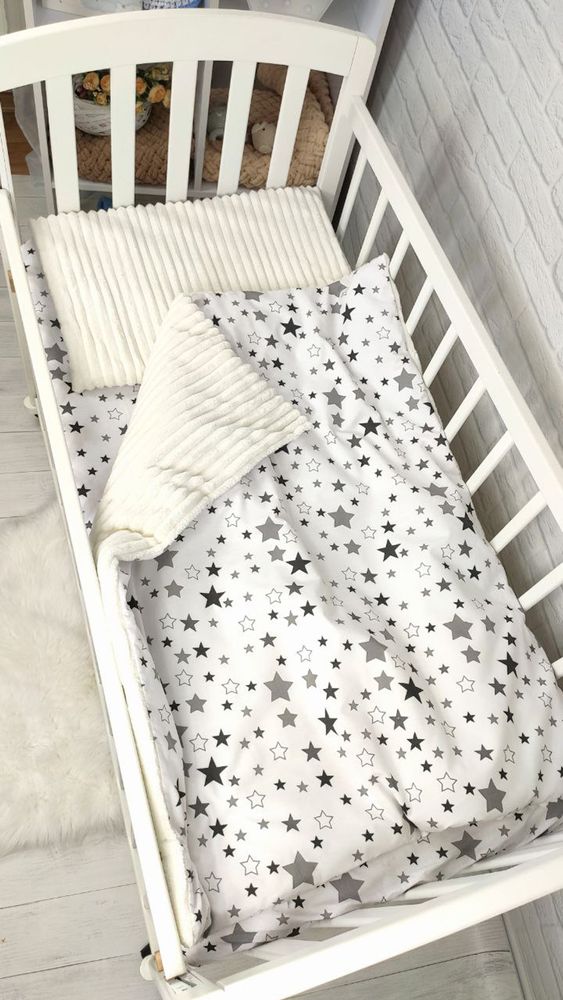 Сменное постельное белье для новорожденных Шиншилла молочное фото, цена, описание