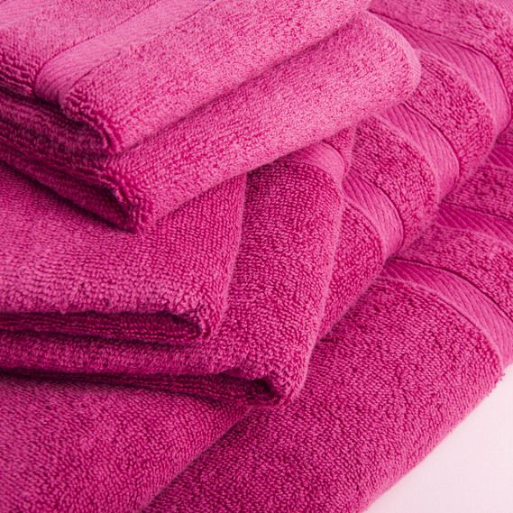 Махровое полотенце Косичка 50х100 пурпурное