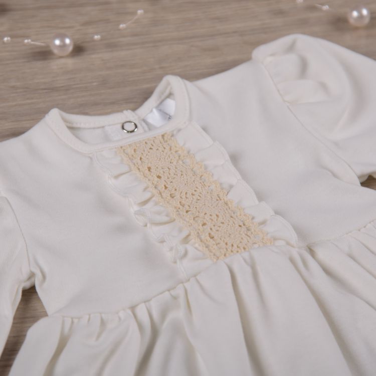 Святкове плаття + пов'язка для малюків Аріна молочний інтерлок