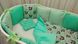Комплект постільної білизни в кругле-овальне ліжечко з бортиками Пандочка фото 3