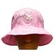 Легкая панамка для девочек розовая Цветочки, обхват головы 46 см