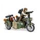 Набор конструктор военный с мотоциклом 76 дет