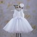Ошатна сукня + пов'язка Емілія для дівчинки біла, 92, Кулір, Плаття