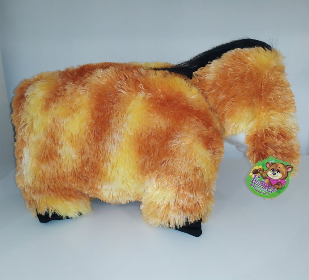 Розкладна подушка - іграшка Рудий Ослик, Медовий, М'які іграшки ІНШІ, до 60 см, Подушки іграшки РОЗКЛАДНІ