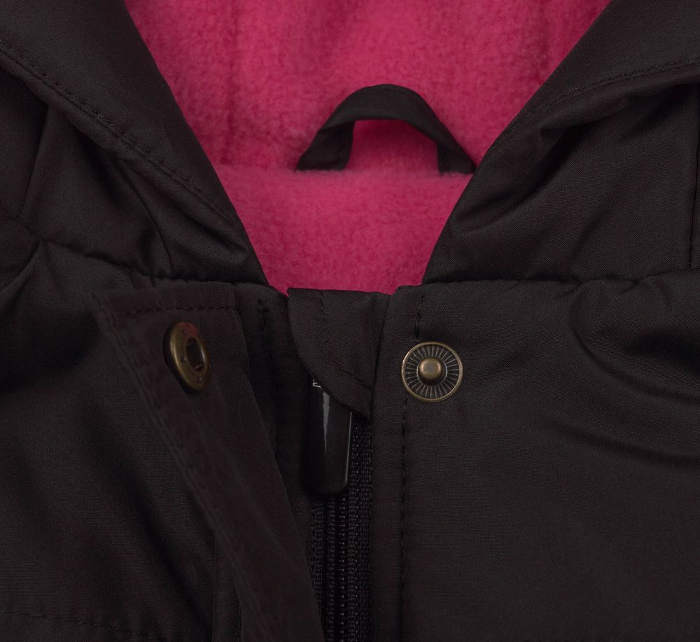 Детская демисезонная куртка I feel warm для девочки черная, 92, Плащевка