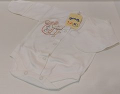 Боди для новорожденного швами наружу закрытая ручка Тедди, Молочный, 56, Трикотаж