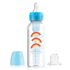 Пляшка-поїльник з вузькою шийкою, зі змінним носиком і соскою 3-го рівня, 250 мл, колір блакитний, 1 шт. в упаковці, Блакитний, 250 мл, Пляшка - поїльник 2 в 1