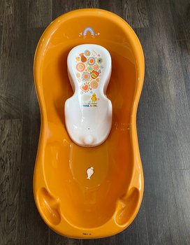 Набір для купання новонароджених ванна дитяча Orange 102 см зі зливом + гірка Соловейко купити недорого