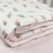 Сменный постельный комплект в кроватку для новорожденных Перо пудра, 90х110 см