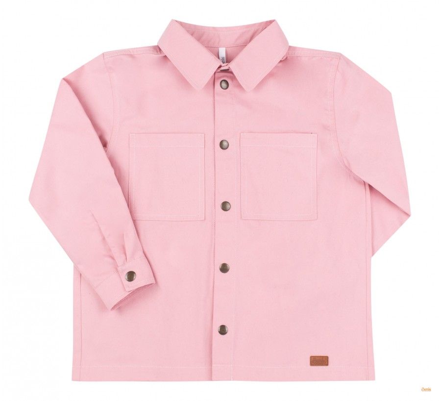 Сорочка - куртка Cotton Style для дівчинки рожева, 116, Коттон