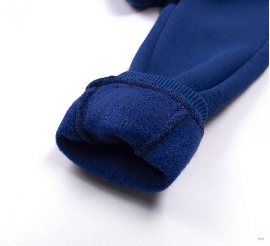 Теплые штаны Very warm с начесом синие для малышей, 86, Трикотаж с начесом