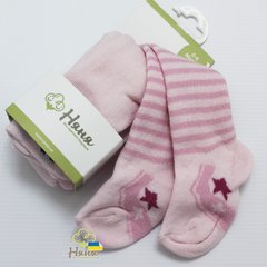 Теплі колготки для новонароджених Красуньки, Рожевий, 0-6 місяців, Махра