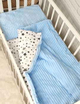 Змінна постільна білизна для новонароджених Шиншила блакитна