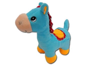 Лошадка Подружка, голубая музыкальная, Голубой, Мягкие игрушки ЛОШАДКИ, до 60 см