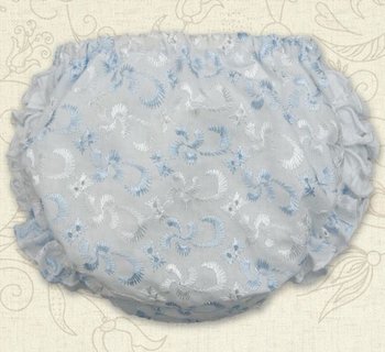 Труси під памперс Ажур з блакитним для новонароджених