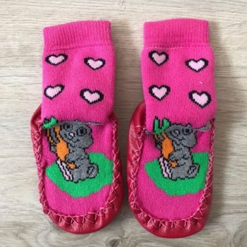 Махрові шкарпетки - чешки Зайченя для новонароджених