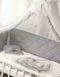 Дитячий постільний комплект у ліжечко для новонароджених зі стьобаними бортиками на всі 4 сторони ліжечка Зайка