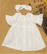 Нарядный комплект Лира муслиновое платье + повязка для новорожденной, 80, Муслин