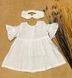 Ошатний комплект Ліра сукня + пов'язка для новонародженої