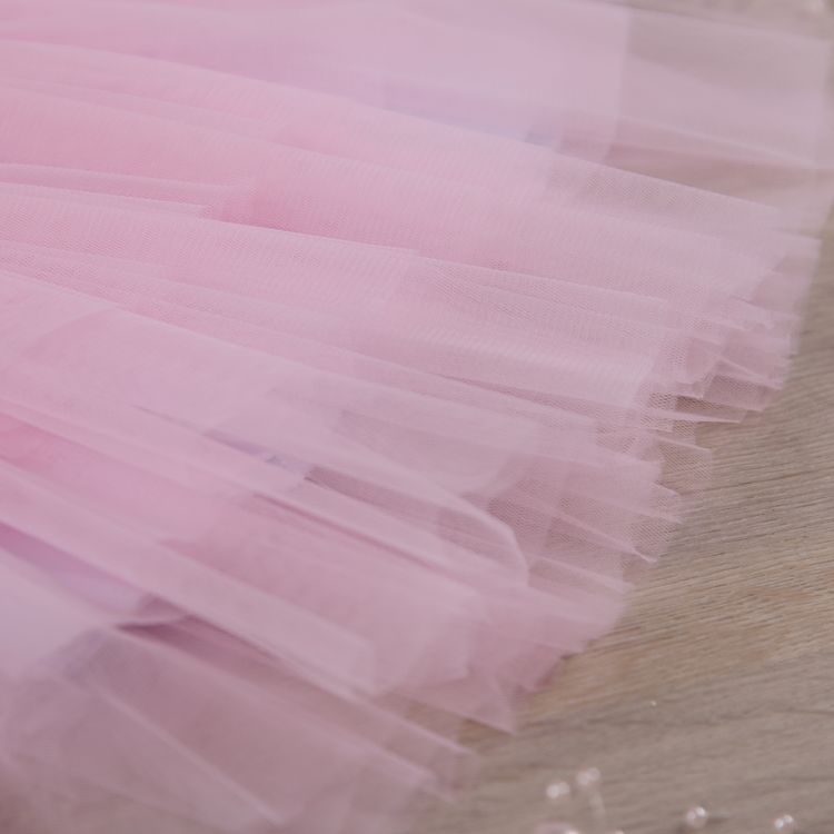 Платье Ніжність - 2 для малышки интерлок + фатин розовое, 56, Интерлок, Платье