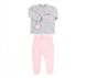 Велюровий костюм Meow для новонародженої сіро-світло-рожевий