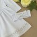 Святкове трикотажне плаття + пов'язка Аріна 2 біле + біле мереживо, 50, Інтерлок, Плаття, Для дівчинки