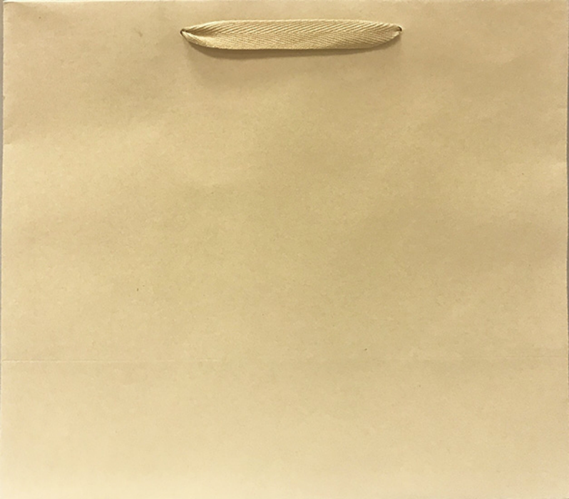 Подарочный бумажный пакет крафт однотонный 36х36х20 см